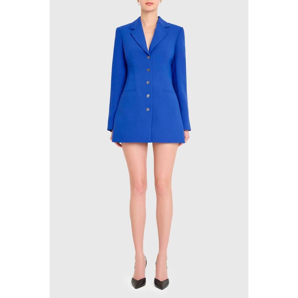 NEW AMANDA UPRICHARD peralata blazer romper in blue